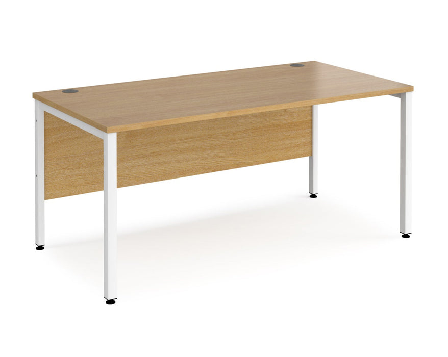 Maestro 25 -  Straight Desk 800mm Depth - Bench Leg Frame in White.