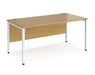 Maestro 25 -  Straight Desk 800mm Depth - Bench Leg Frame in White.