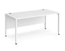 Maestro 25 -  Straight Desk 800mm Depth - Bench Leg Frame in White.