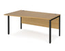 Maestro 25 - Left Hand Wave Desk - Bench Leg Frame in Black.