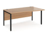 Maestro 25 - Right Hand Wave Desk - Bench Leg Frame in Black.