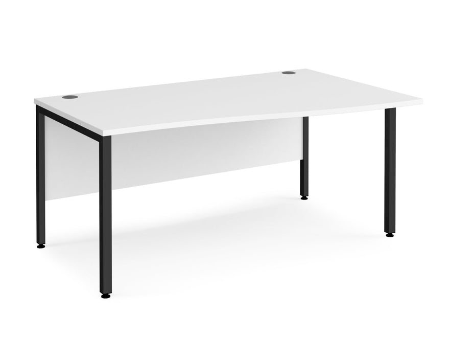 Maestro 25 - Right Hand Wave Desk - Bench Leg Frame in Black.