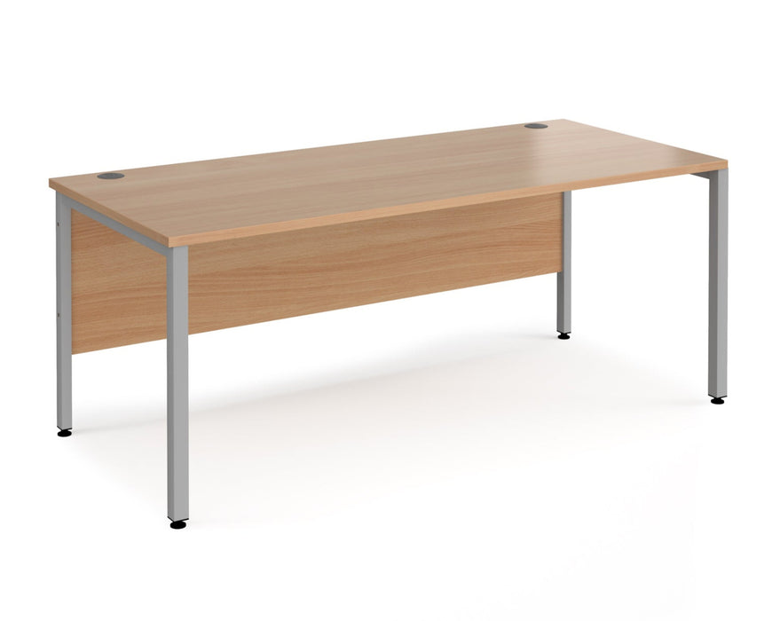 Maestro 25 -  Straight Desk 800mm Depth - Bench Leg Frame in Sliver.