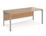 Maestro 25 -  Straight Desk 800mm Depth - Bench Leg Frame in Sliver.