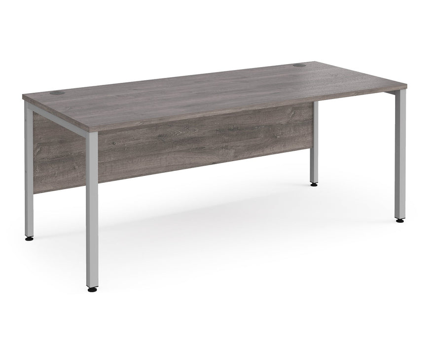 Maestro 25 -  Straight Desk 800mm Depth - Bench Leg Frame in Sliver.