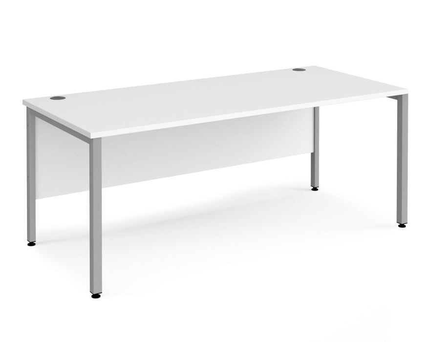 Maestro 25 -  Straight Desk 800mm Depth - Bench Leg Frame in Sliver.