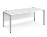 Maestro 25 -  Straight Desk 800mm Depth - Bench Leg Frame in Sliver.