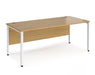 Maestro 25 -  Straight Desk 800mm Depth - Bench Leg Frame in White.