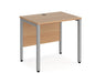 Maestro 25 -  Straight Desk 600mm Depth - Bench Leg Frame in Sliver.