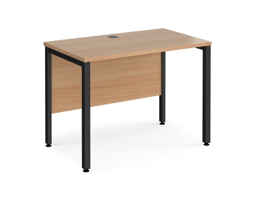 Maestro 25 -  Straight Desk 600mm Depth - Bench Leg Frame in Black.