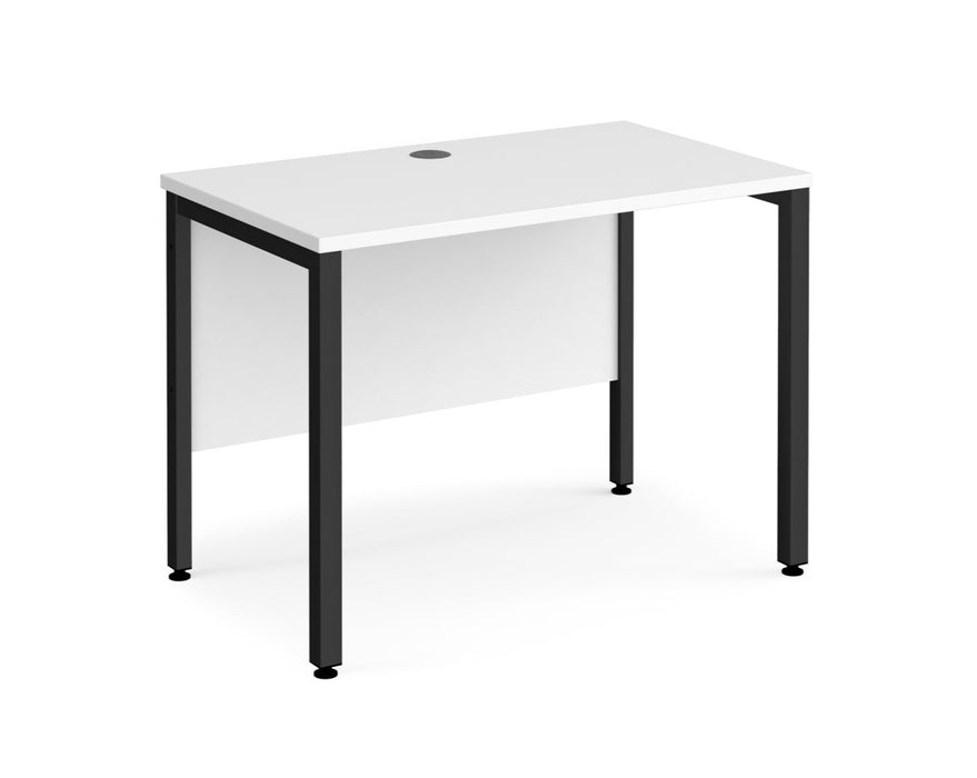 Maestro 25 -  Straight Desk 600mm Depth - Bench Leg Frame in Black.