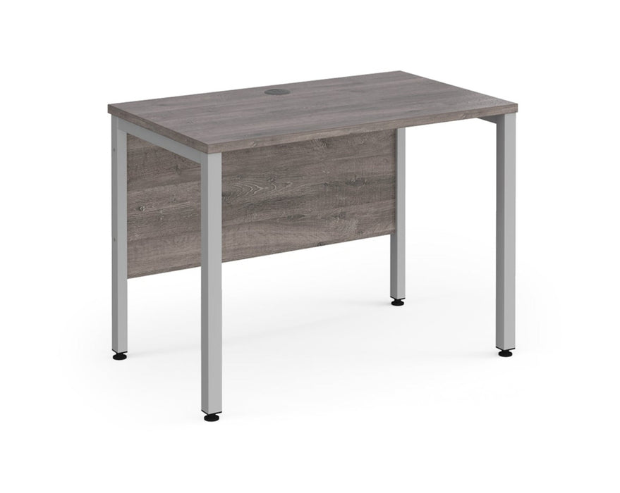 Maestro 25 -  Straight Desk 600mm Depth - Bench Leg Frame in Sliver.