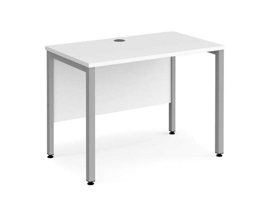 Maestro 25 -  Straight Desk 600mm Depth - Bench Leg Frame in Sliver.