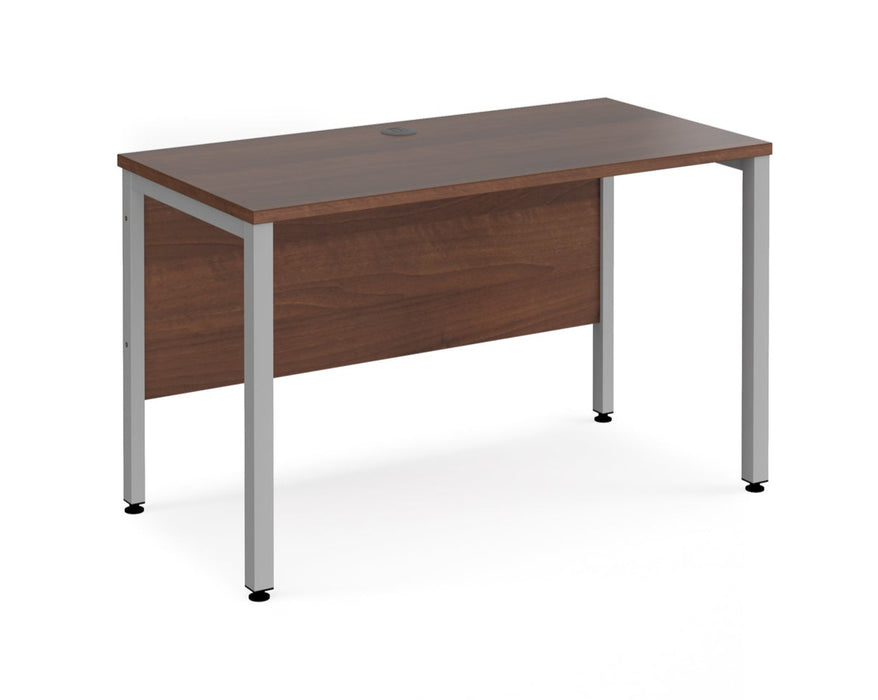 Maestro 25 -  Straight Desk 600mm Depth - Bench Leg Frame in Sliver.