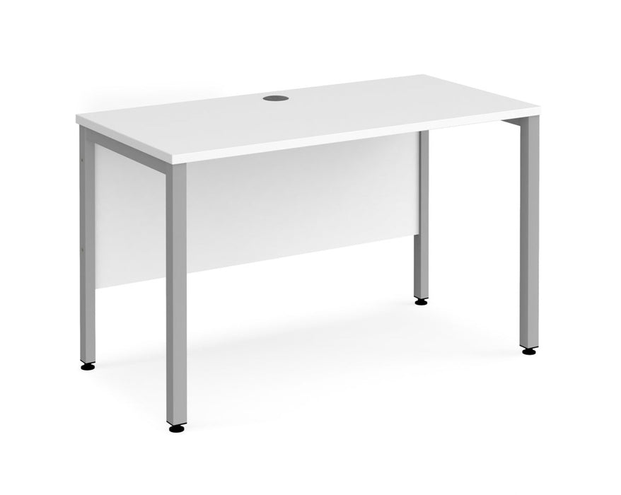 Maestro 25 -  Straight Desk 600mm Depth - Bench Leg Frame in Sliver.