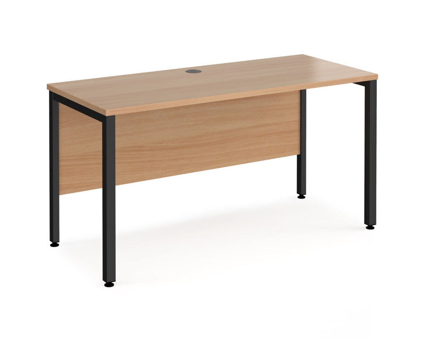 Maestro 25 -  Straight Desk 600mm Depth - Bench Leg Frame in Black.