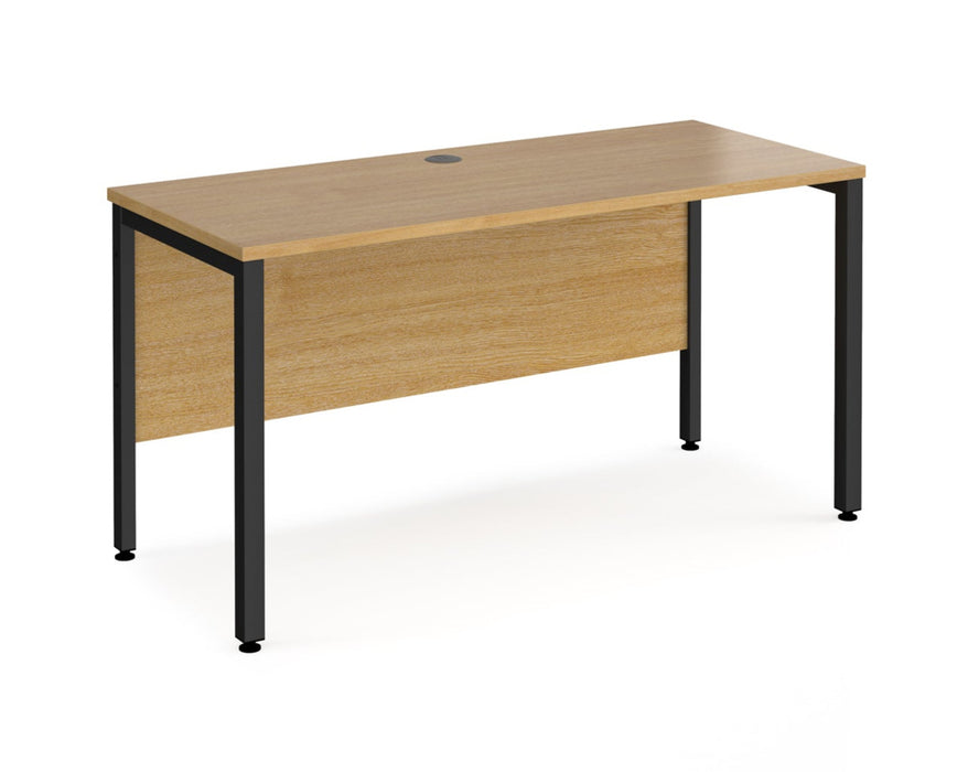 Maestro 25 -  Straight Desk 600mm Depth - Bench Leg Frame in Black.