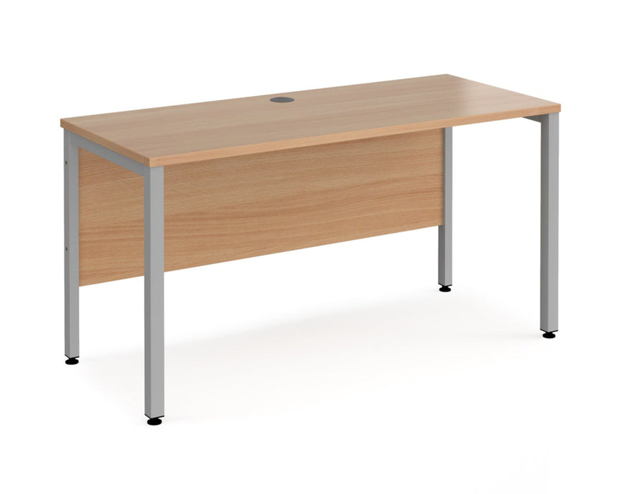 Maestro 25 -  Straight Desk 600mm Depth - Bench Leg Frame in Sliver.