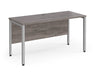 Maestro 25 -  Straight Desk 600mm Depth - Bench Leg Frame in Sliver.