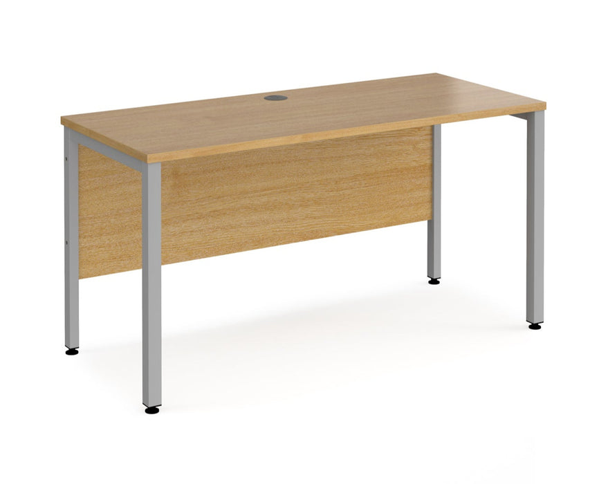 Maestro 25 -  Straight Desk 600mm Depth - Bench Leg Frame in Sliver.