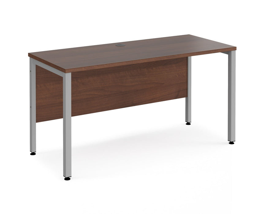 Maestro 25 -  Straight Desk 600mm Depth - Bench Leg Frame in Sliver.