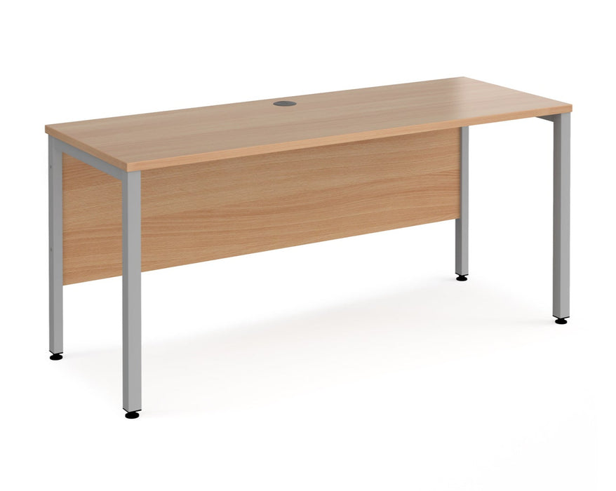 Maestro 25 -  Straight Desk 600mm Depth - Bench Leg Frame in Sliver.