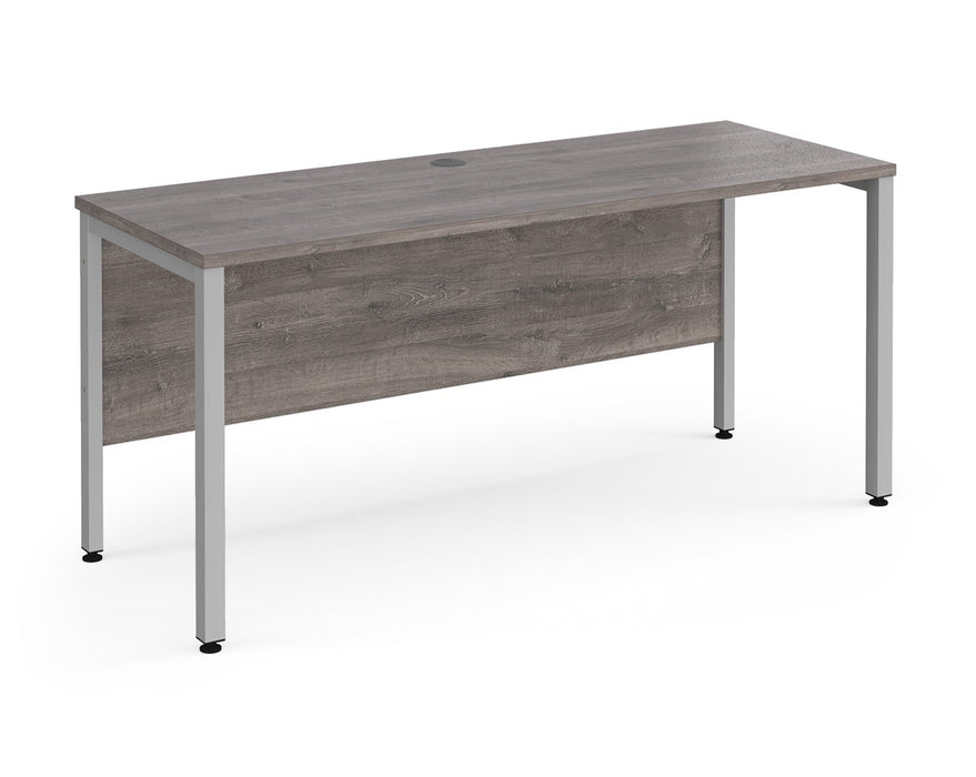 Maestro 25 -  Straight Desk 600mm Depth - Bench Leg Frame in Sliver.