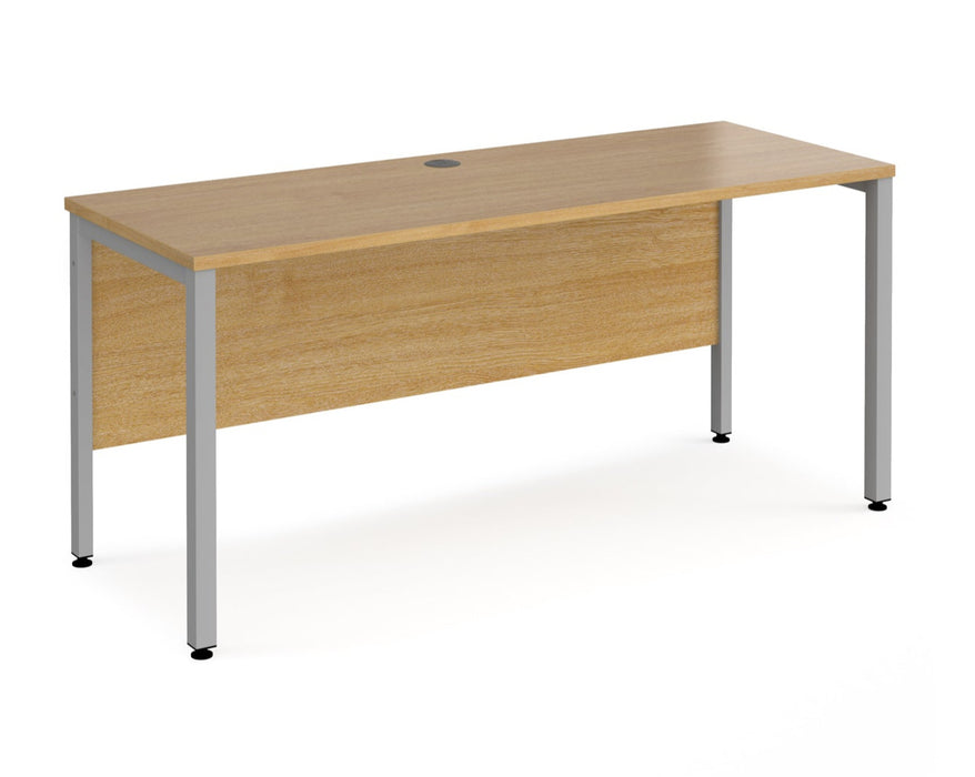 Maestro 25 -  Straight Desk 600mm Depth - Bench Leg Frame in Sliver.