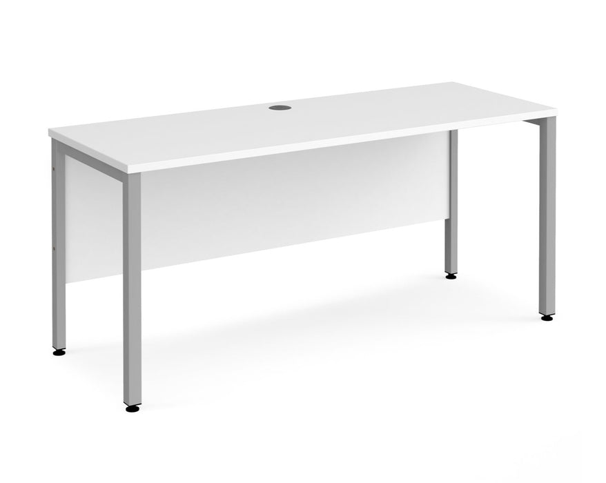 Maestro 25 -  Straight Desk 600mm Depth - Bench Leg Frame in Sliver.