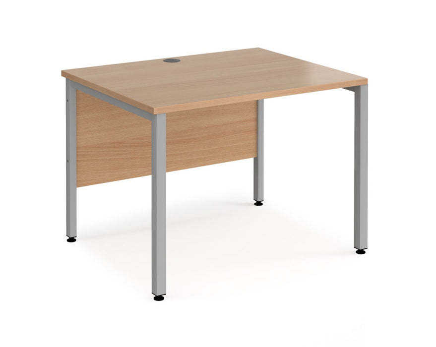 Maestro 25 -  Straight Desk 800mm Depth - Bench Leg Frame in Sliver.