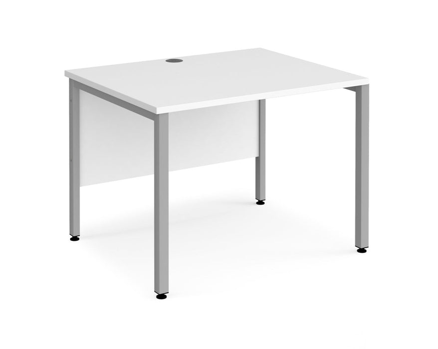 Maestro 25 -  Straight Desk 800mm Depth - Bench Leg Frame in Sliver.