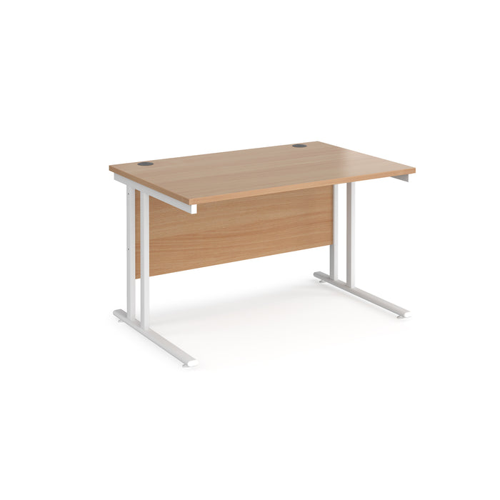 Maestro 25 - Straight 800mm Deep Desk - White Frame.