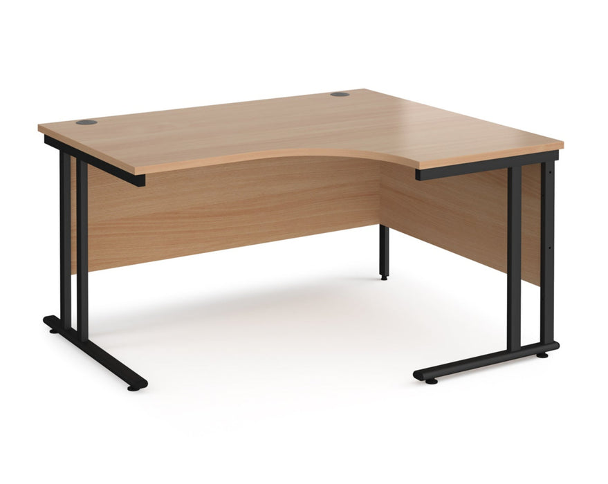 Maestro 25 - Right Hand Ergonomic Desk - Black Frame.