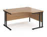 Maestro 25 - Right Hand Ergonomic Desk - Black Frame.