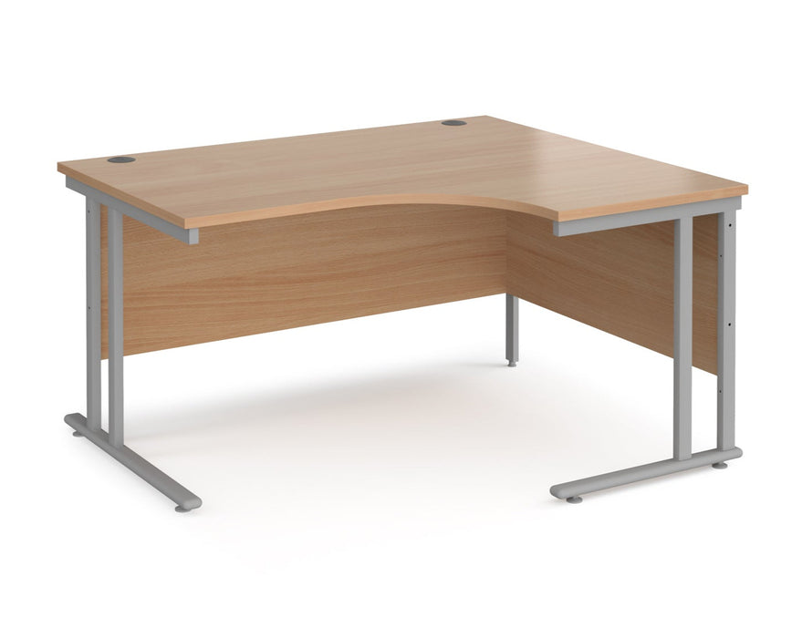 Maestro 25 - Right Hand Ergonomic Desk - Silver Frame