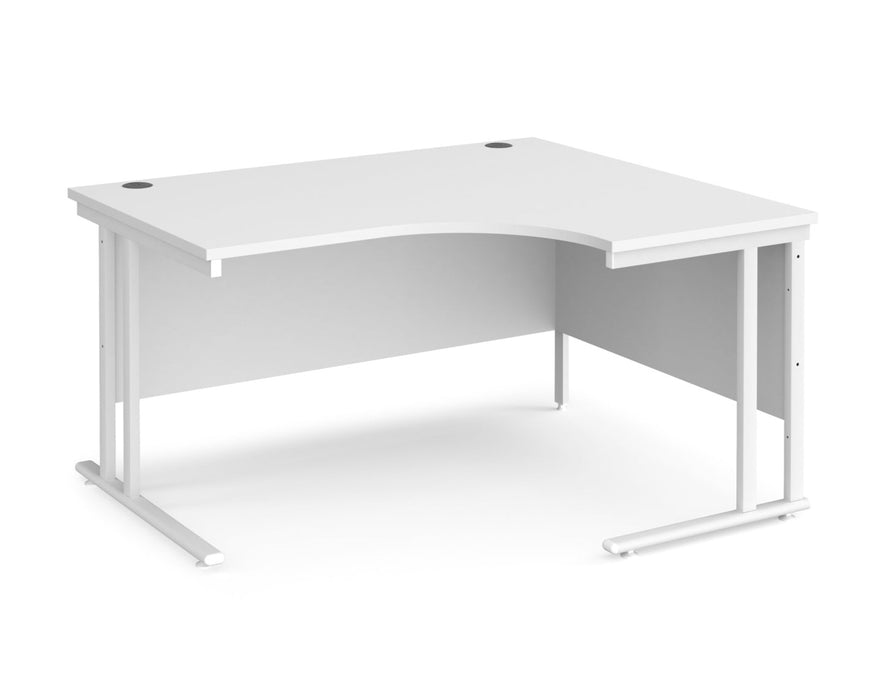 Maestro 25 - Right Hand Ergonomic Desk - White Frame.