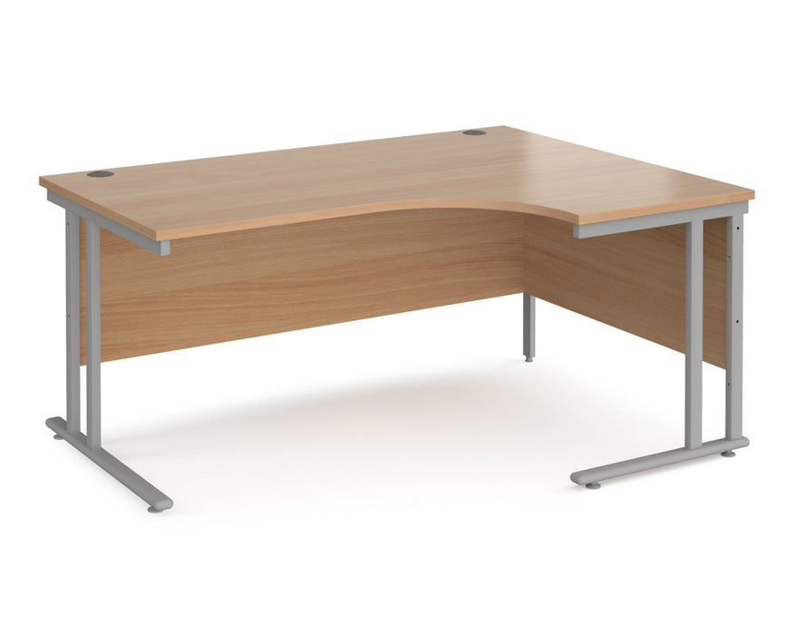 Maestro 25 - Right Hand Ergonomic Desk - Silver Frame