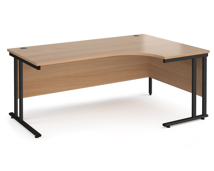 Maestro 25 - Right Hand Ergonomic Desk - Black Frame.