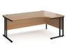 Maestro 25 - Right Hand Ergonomic Desk - Black Frame.