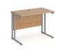 Maestro 25 - Straight 600mm Deep Desk - Silver Frame.