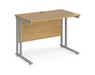 Maestro 25 - Straight 600mm Deep Desk - Silver Frame.