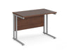 Maestro 25 - Straight 600mm Deep Desk - Silver Frame.