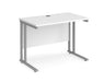 Maestro 25 - Straight 600mm Deep Desk - Silver Frame.