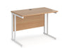 Maestro 25 - Straight 600mm Deep Desk - White Frame.