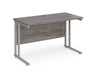 Maestro 25 - Straight 600mm Deep Desk - Silver Frame.