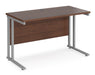 Maestro 25 - Straight 600mm Deep Desk - Silver Frame.