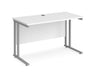 Maestro 25 - Straight 600mm Deep Desk - Silver Frame.