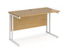 Maestro 25 - Straight 600mm Deep Desk - White Frame.