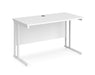 Maestro 25 - Straight 600mm Deep Desk - White Frame.