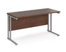 Maestro 25 - Straight 600mm Deep Desk - Silver Frame.